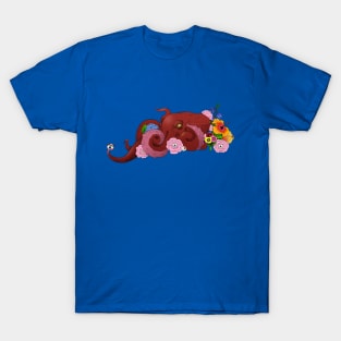 Octopus with Flowers T-Shirt